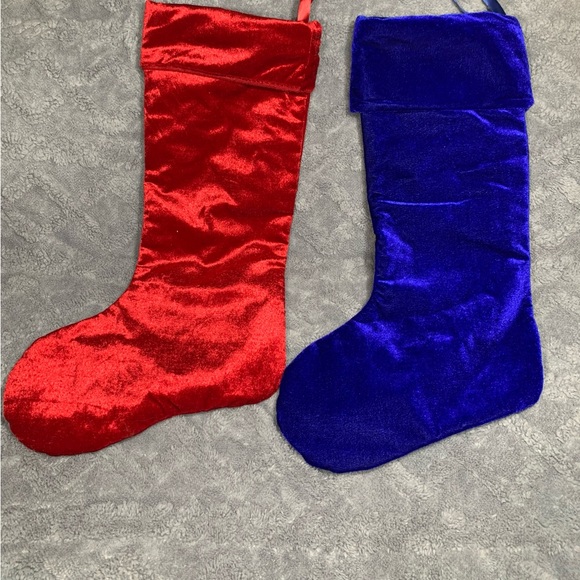 Two Christmas Stockings with Snow Flakes - Picture 2 of 5